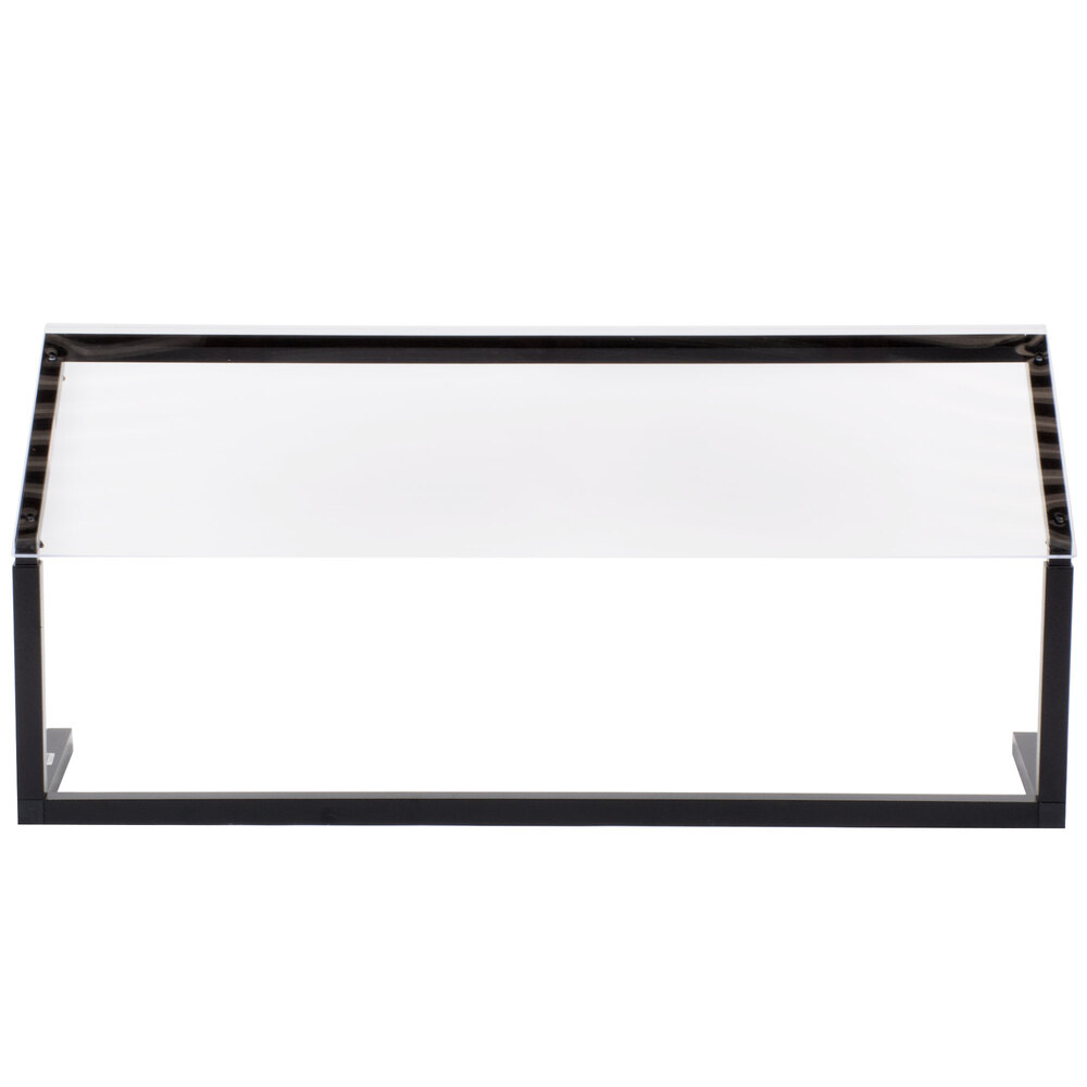Carlisle 924803 48" x 12 1/2" Black Adjustable Single Sneeze Guard for Five Star Buffet Bars