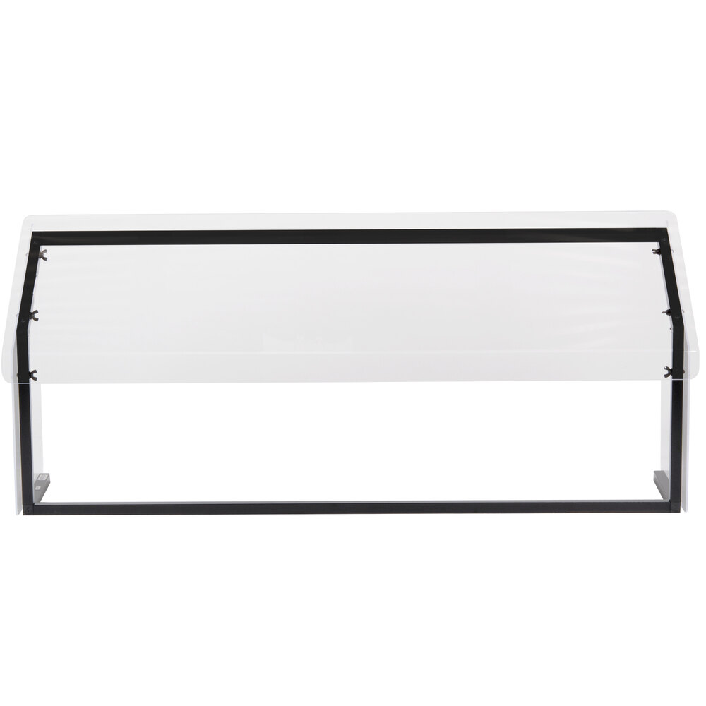 Carlisle 916003 60" x 12 1/4" x 13 1/4" Black Standard Single Sneeze Guard for Five Star Buffet Bars