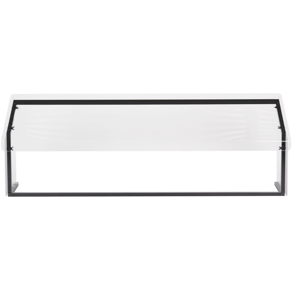 Carlisle 917203 73 1/4" x 12 1/4" x 13 1/4" Black Standard Single Sneeze Guard for Five Star Buffet Bars