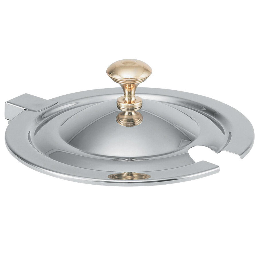 Vollrath 8231620 Miramar® Hinged Cover with Brass Knob for 7 Qt. 8230010 Stainless Steel Soup Inset
