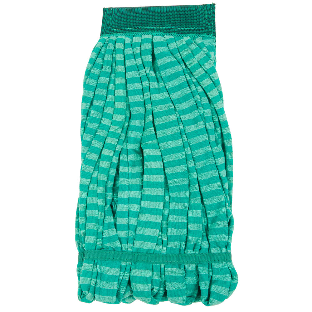 Rubbermaid® Web Foot FGT85206GR00 Green Medium Microfiber Tube Wet Mop Head with 5" Headband