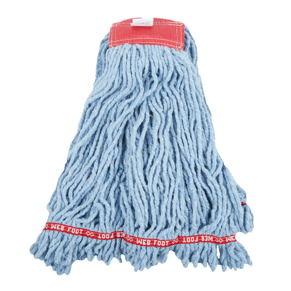 Rubbermaid® FGA25306BL00 Blue Large Web Foot Shrinkless Blend Mop Head with 5" Headband