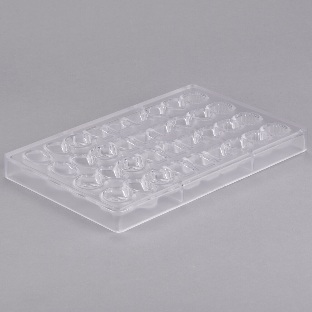 Matfer Bourgeat 380104 Polycarbonate 36 Compartment Assortment Chocolate Mold
