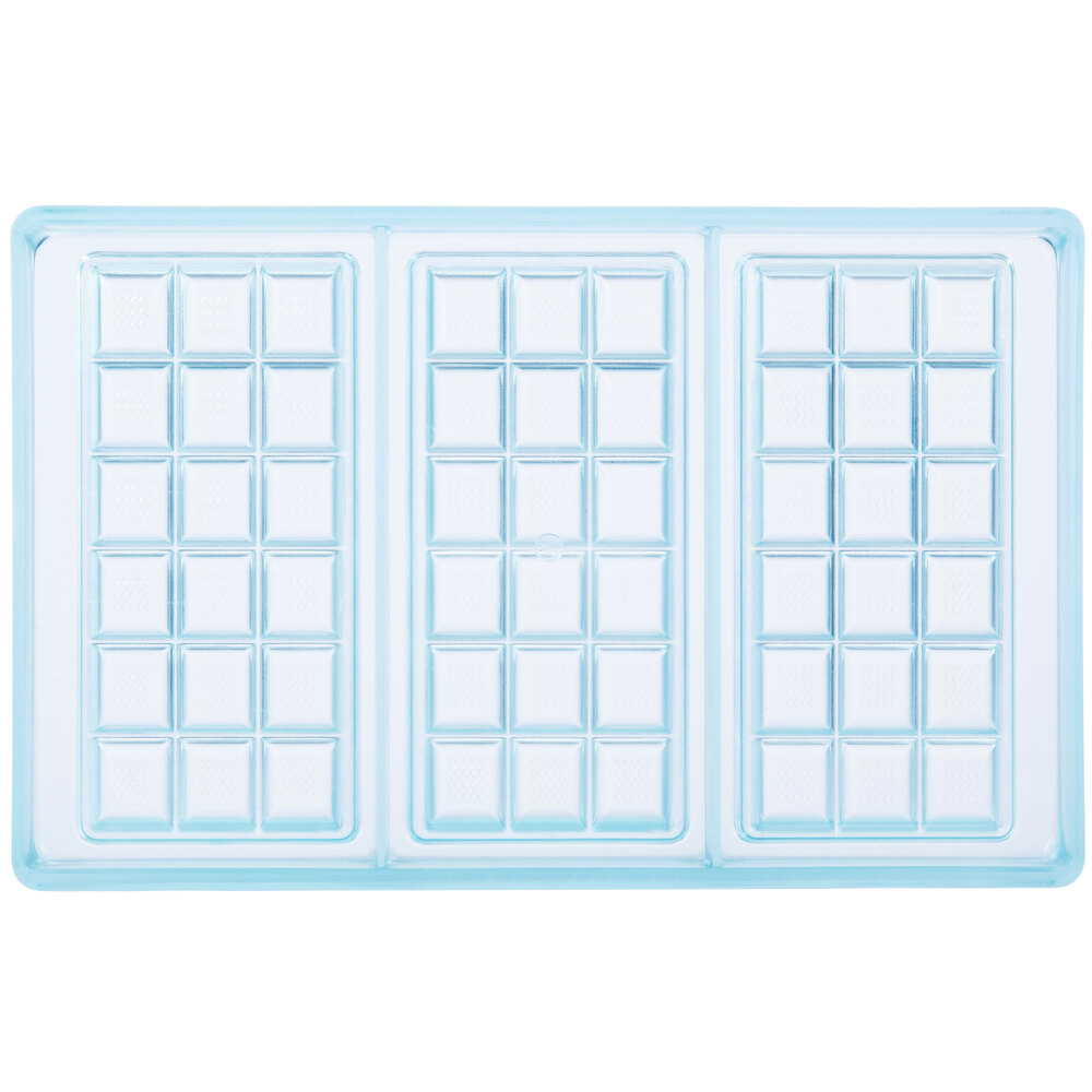 Matfer Bourgeat 380240 Polycarbonate 3 Compartment Chocolate Tablet Mold
