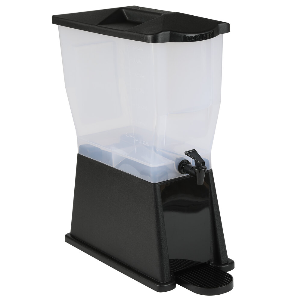 Carlisle 1085603 TrimLine 3 Gallon Black Economy Beverage Dispenser