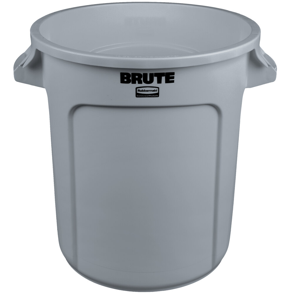 Rubbermaid® FG261000GRAY BRUTE 10 Gallon Gray Round Trash Can