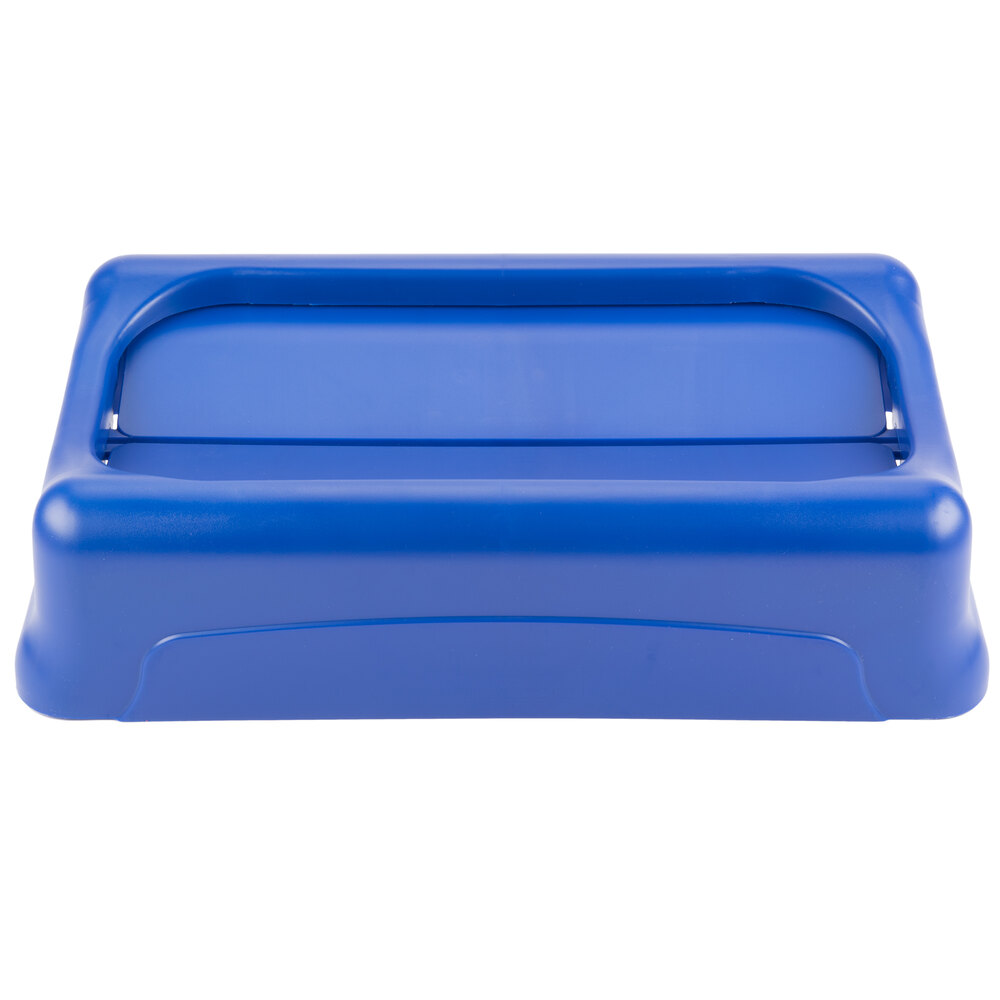 Rubbermaid® FG267360BLUE Slim Jim Blue Drop Shot Rectangular Trash Can Lid