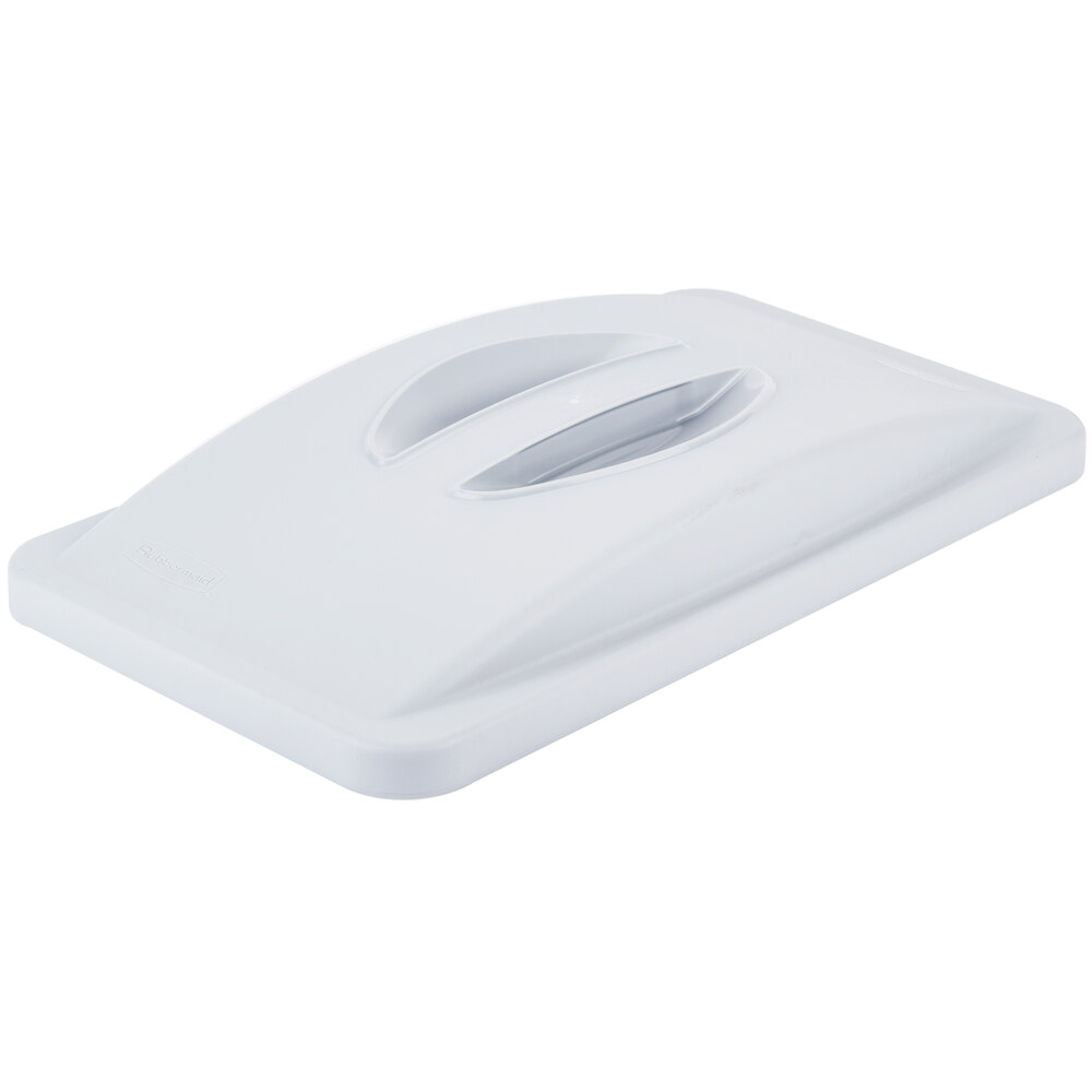 Rubbermaid® FG268888LGRAY Slim Jim Light Gray Handle Rectangular Trash Can Lid