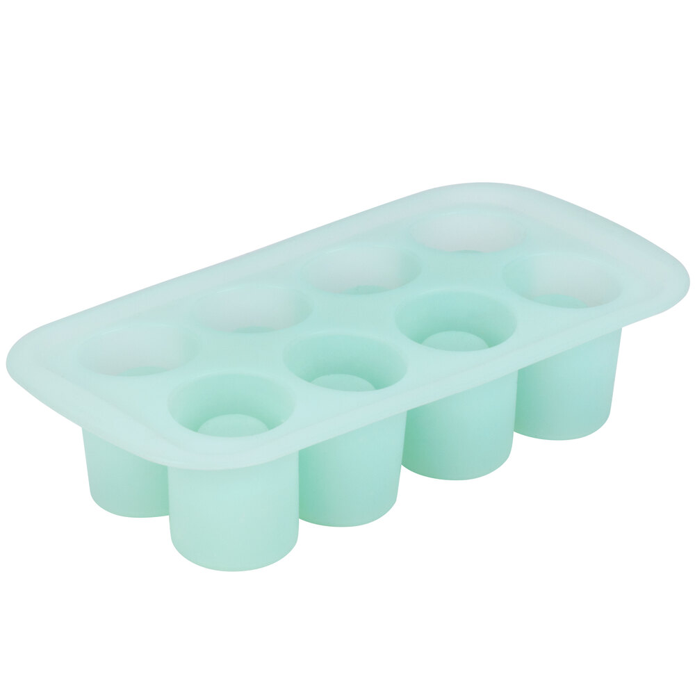 Wilton 191007557 Light Green Silicone 8 Compartment Round Shot Glass / Dessert Mold