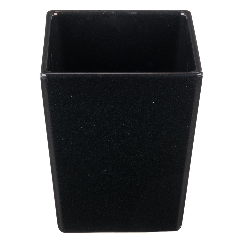 Tablecraft CW4012BK Contemporary Collection Black 1.5 Qt. Straight Sided Bowl