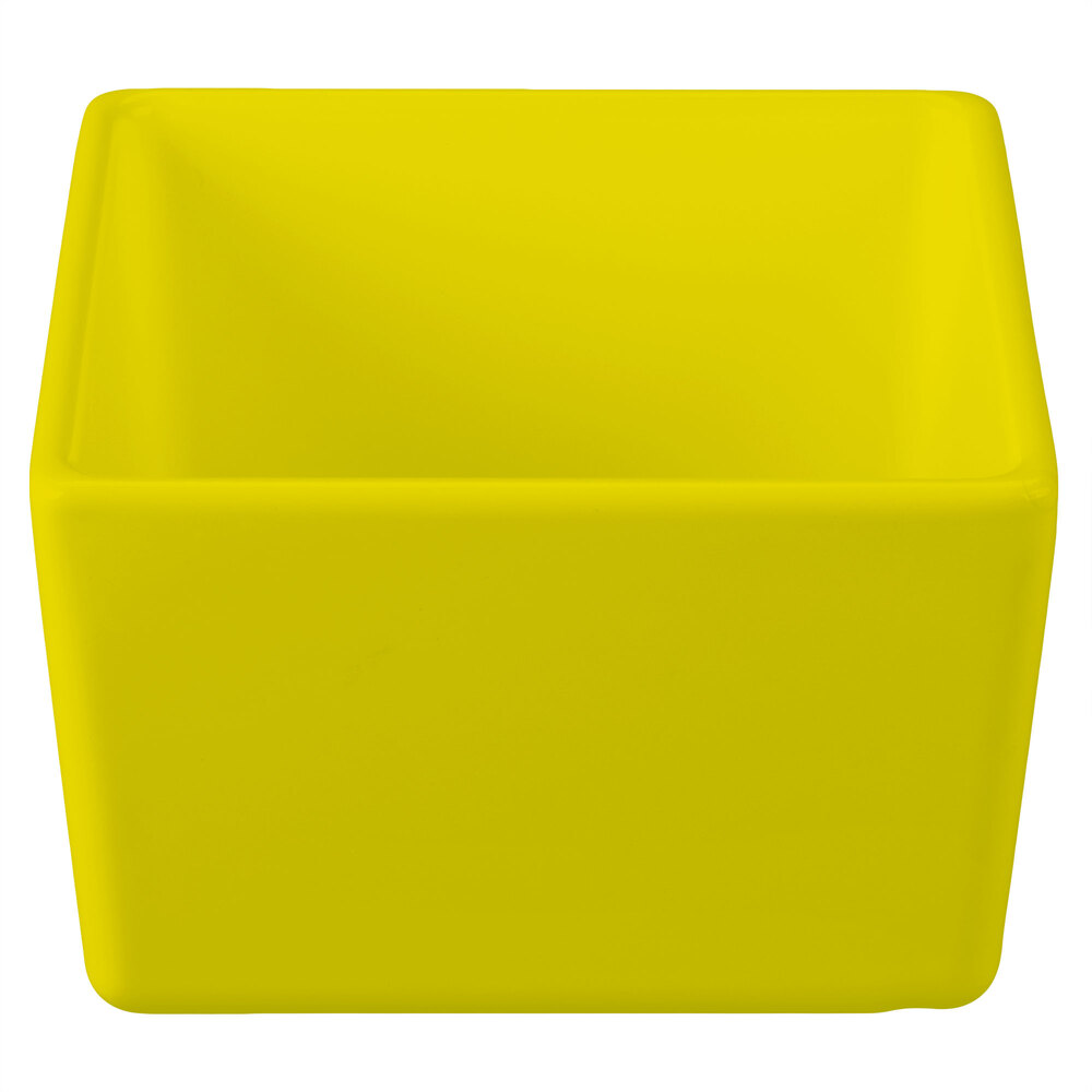 Tablecraft CW4024Y Contemporary Collection Yellow 1 Qt. Straight Sided Bowl