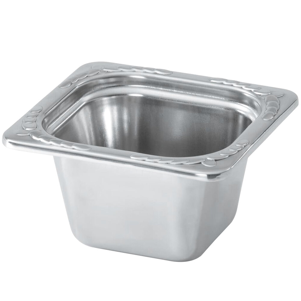 Vollrath 8264220 Miramar® 1/6 Size Satin Finish Decorative Food Pan - 4" Deep
