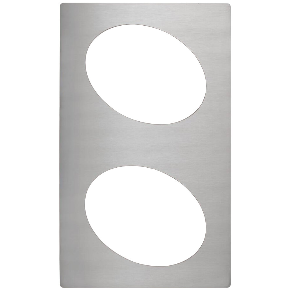 Vollrath 8240314 Miramar® Stainless Steel Adapter Plate for Two Small Oval Pans