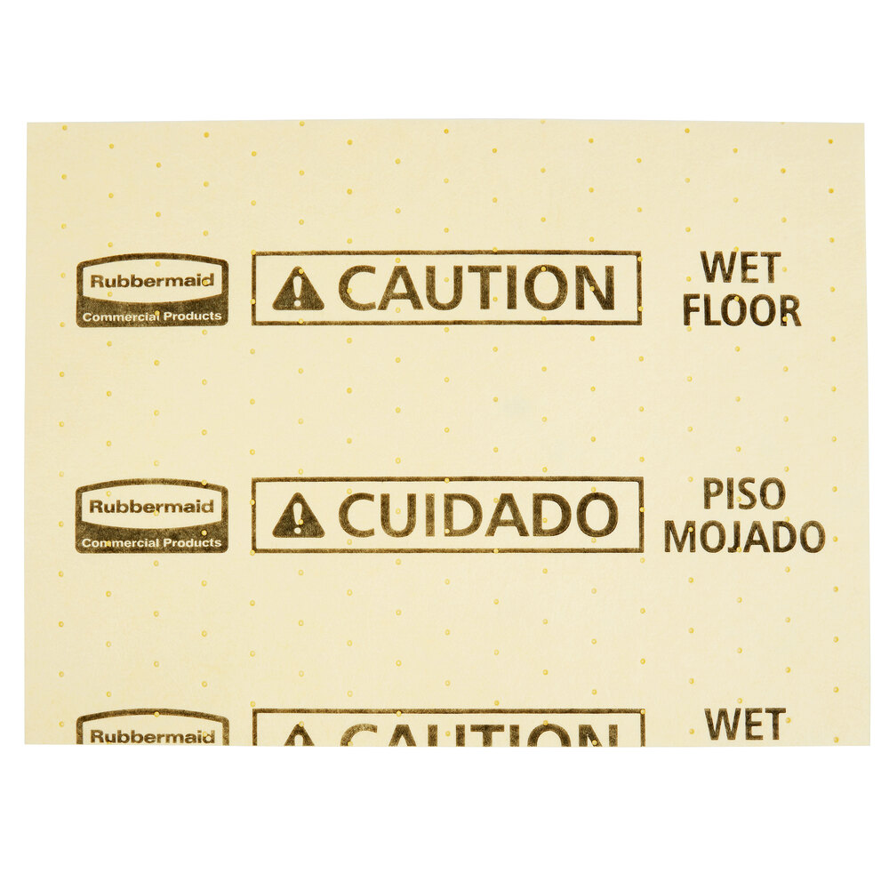 Rubbermaid® FG425300YEL Over-The-Spill 18" x 16 1/2" Yellow Medium Absorbent Pad - 22/Pack