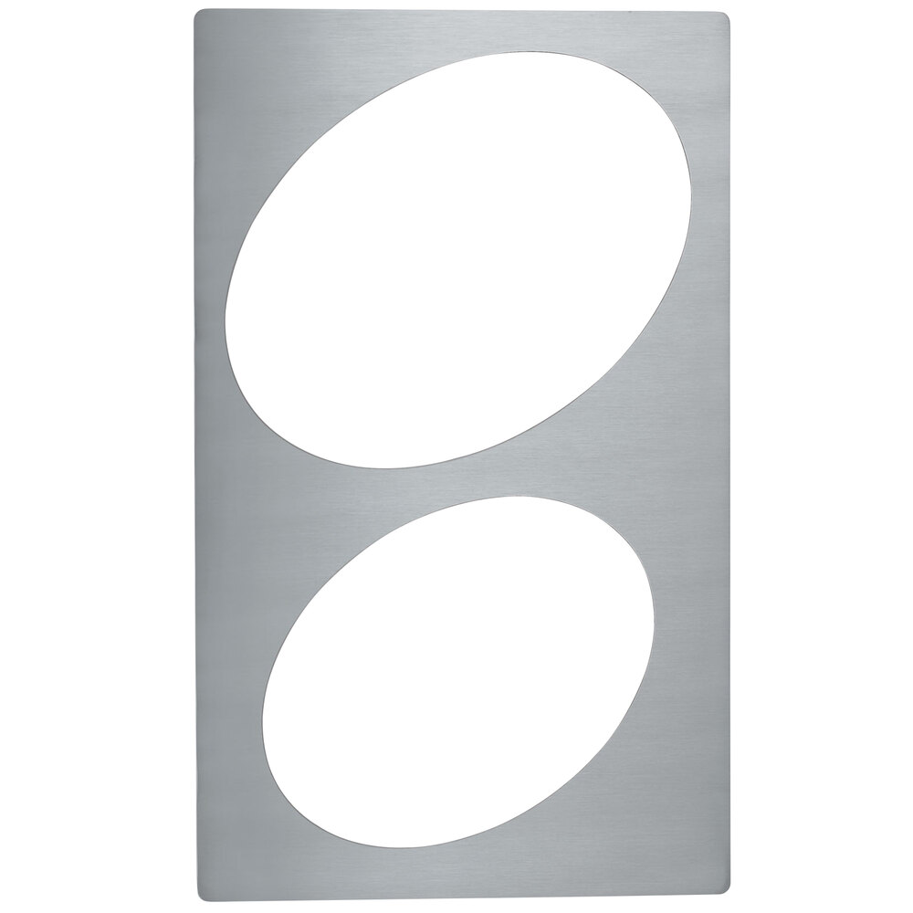 Vollrath 8243114 Miramar® Stainless Steel Adapter Plate for One Large Au Gratin Dish and One Medium Au Gratin Dish