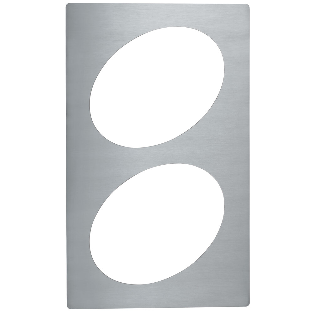 Vollrath 8243214 Miramar® Stainless Steel Adapter Plate for Two Medium Au Gratin Dishes