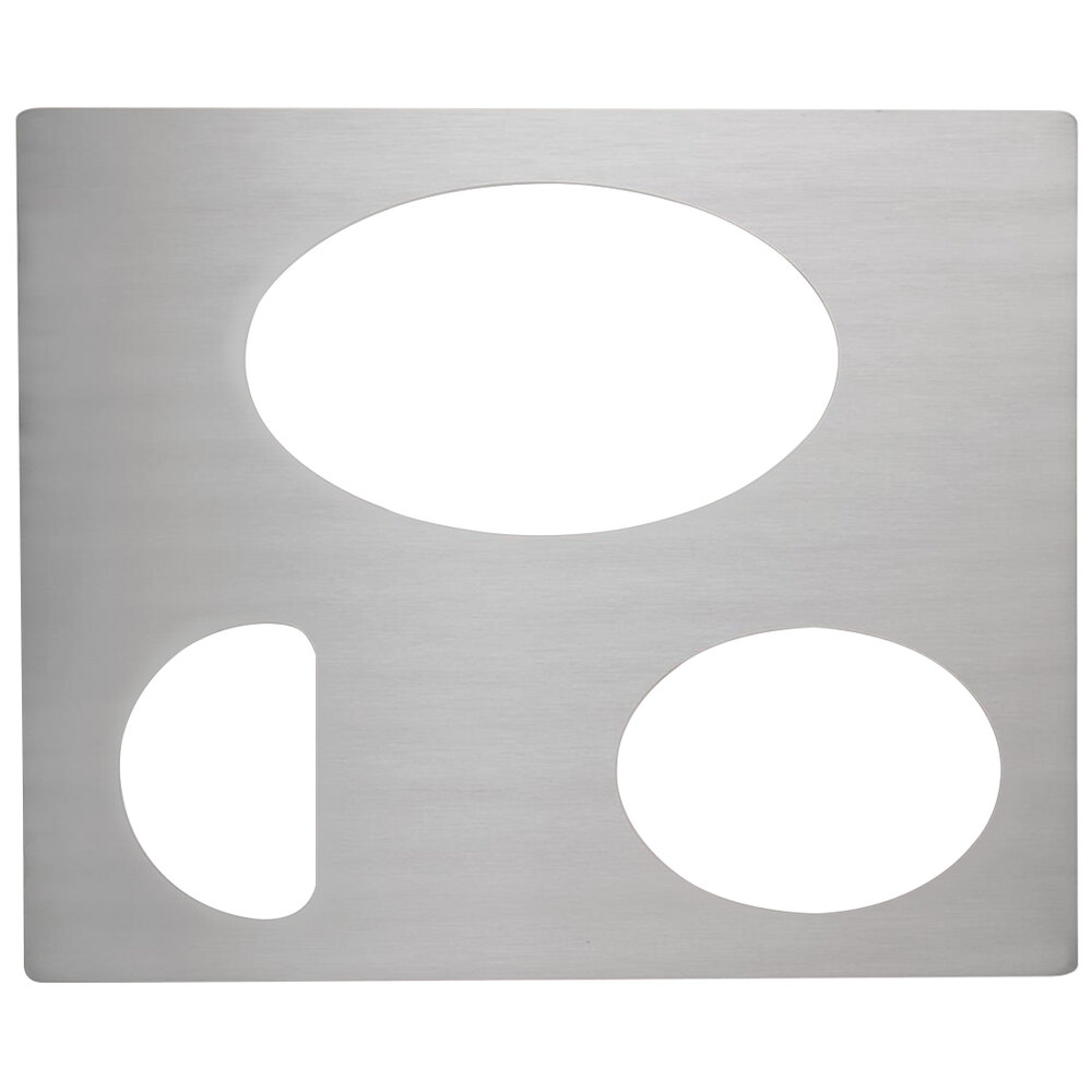 Vollrath 8250514 Miramar® Stainless Steel Double Well Adapter Plate for Small Oval, Large Oval, and Half Oval Food Pan