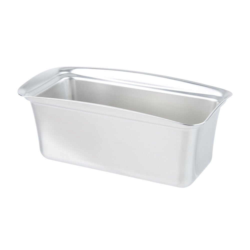 Vollrath 40004 Miramar® 2.5 Qt. Contemporary Stainless Steel Rectangular 1/3 Size Food Pan
