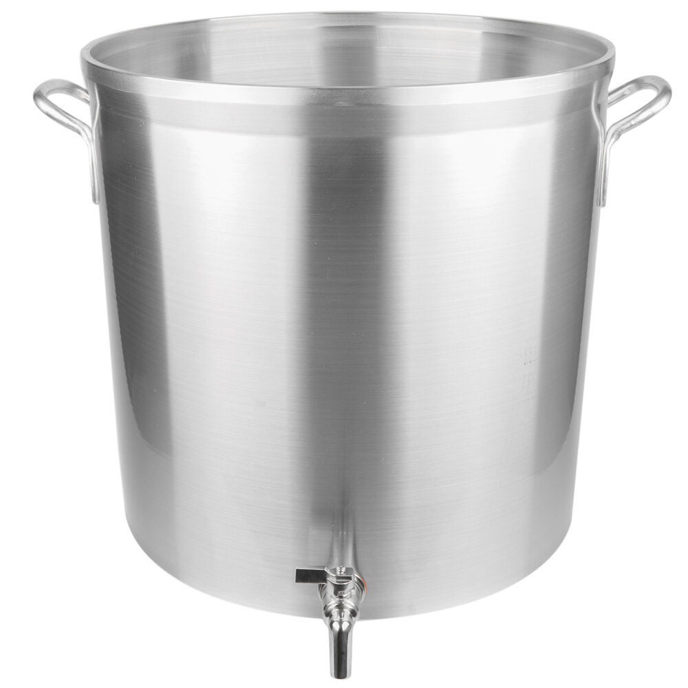 Vollrath 68681 Wear-Ever Classic Select 80 Qt. Heavy Duty Aluminum Stock Pot with Faucet
