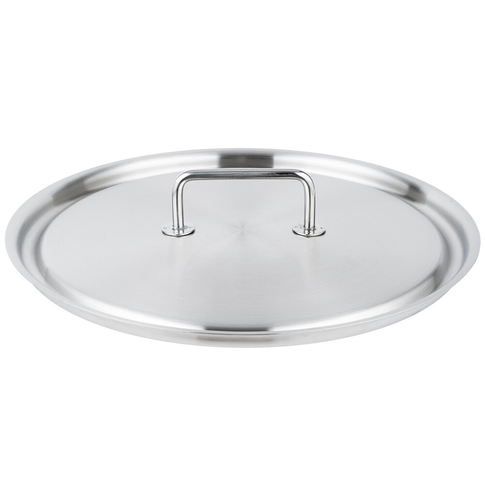 Vollrath 47778 Intrigue 16 11/16" Stainless Steel Cover with Loop Handle