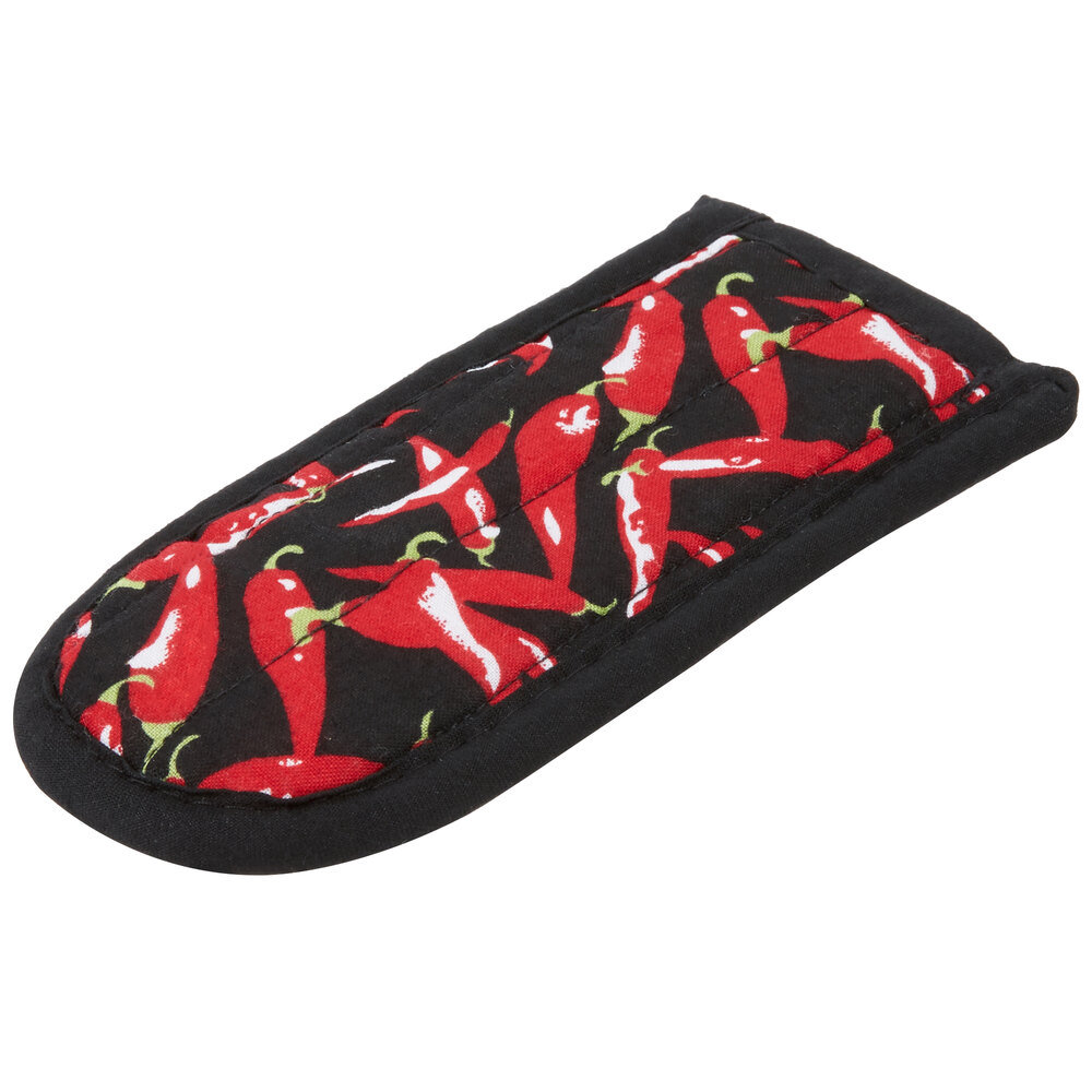Choice 6 1/2" x 3 1/2" Chili Pepper Cotton Pot / Pan Handle Cover - 12/Pack