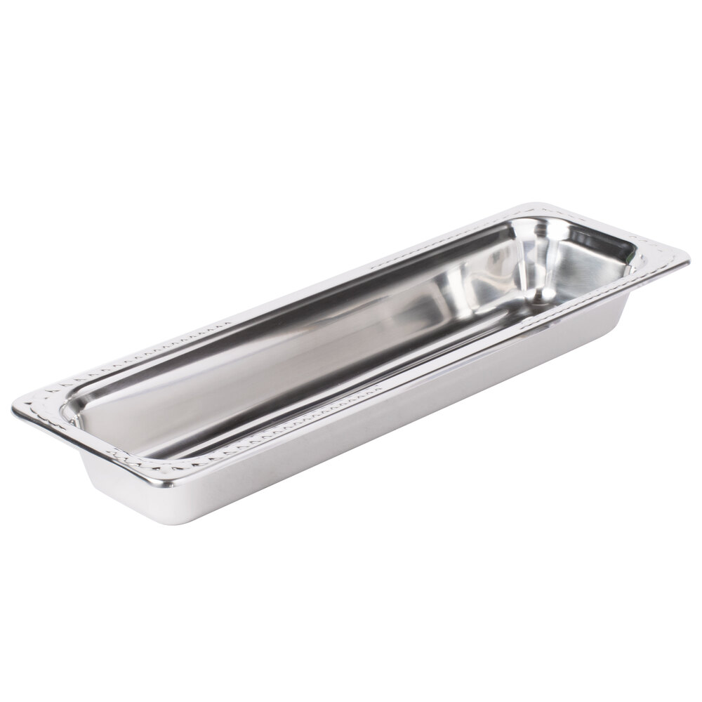 Vollrath 8230820 Miramar® 1/2 Size Long Decorative Food Pan - 2 3/4" Deep
