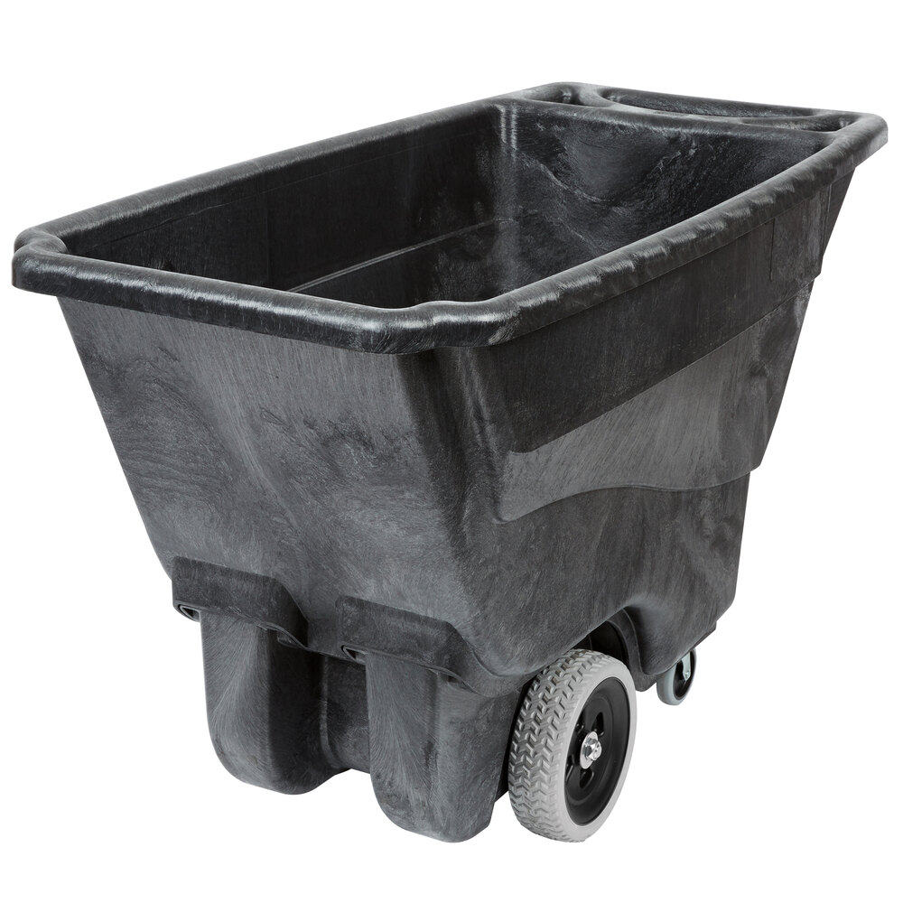 Rubbermaid® FG9T1300BLA Black 0.5 Cubic Yard Tilt Truck / Trash Cart (450 lb.)