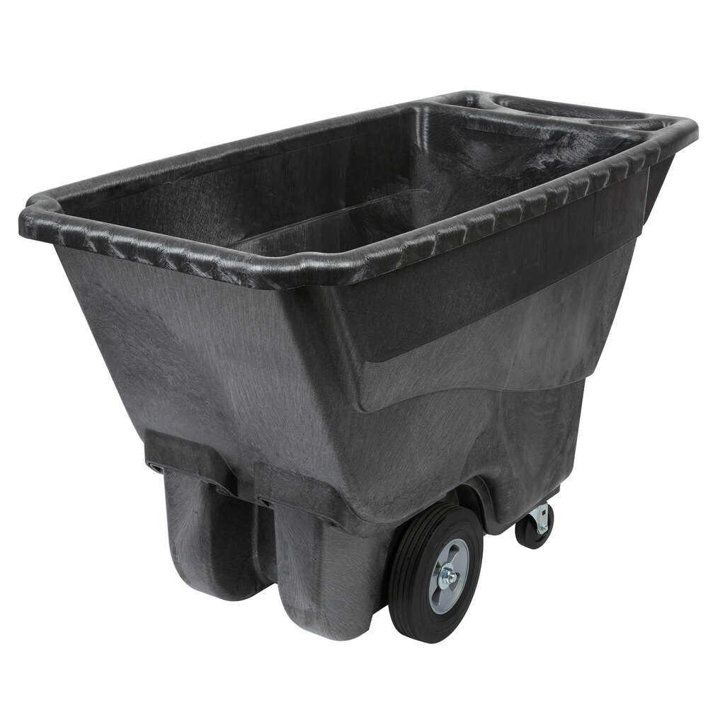 Rubbermaid® FG9T1400BLA Black 0.5 Cubic Yard Heavy Duty Tilt Truck / Trash Cart (850 lb.)
