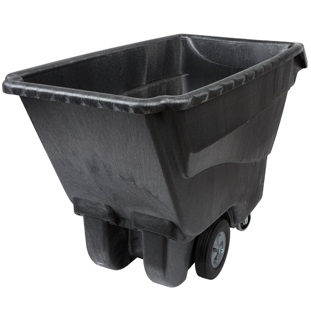 Rubbermaid® FG9T1500BLA Black 1.0 Cubic Yard Tilt Truck / Trash Cart (1250 lb.)