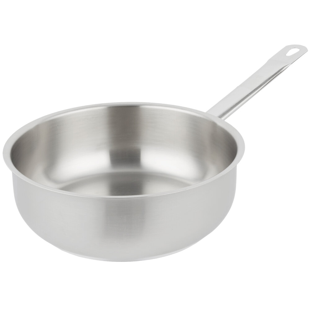 Vollrath 3153 Centurion 4.25 Qt. Stainless Steel Saucier Pan with Aluminum-Clad Bottom