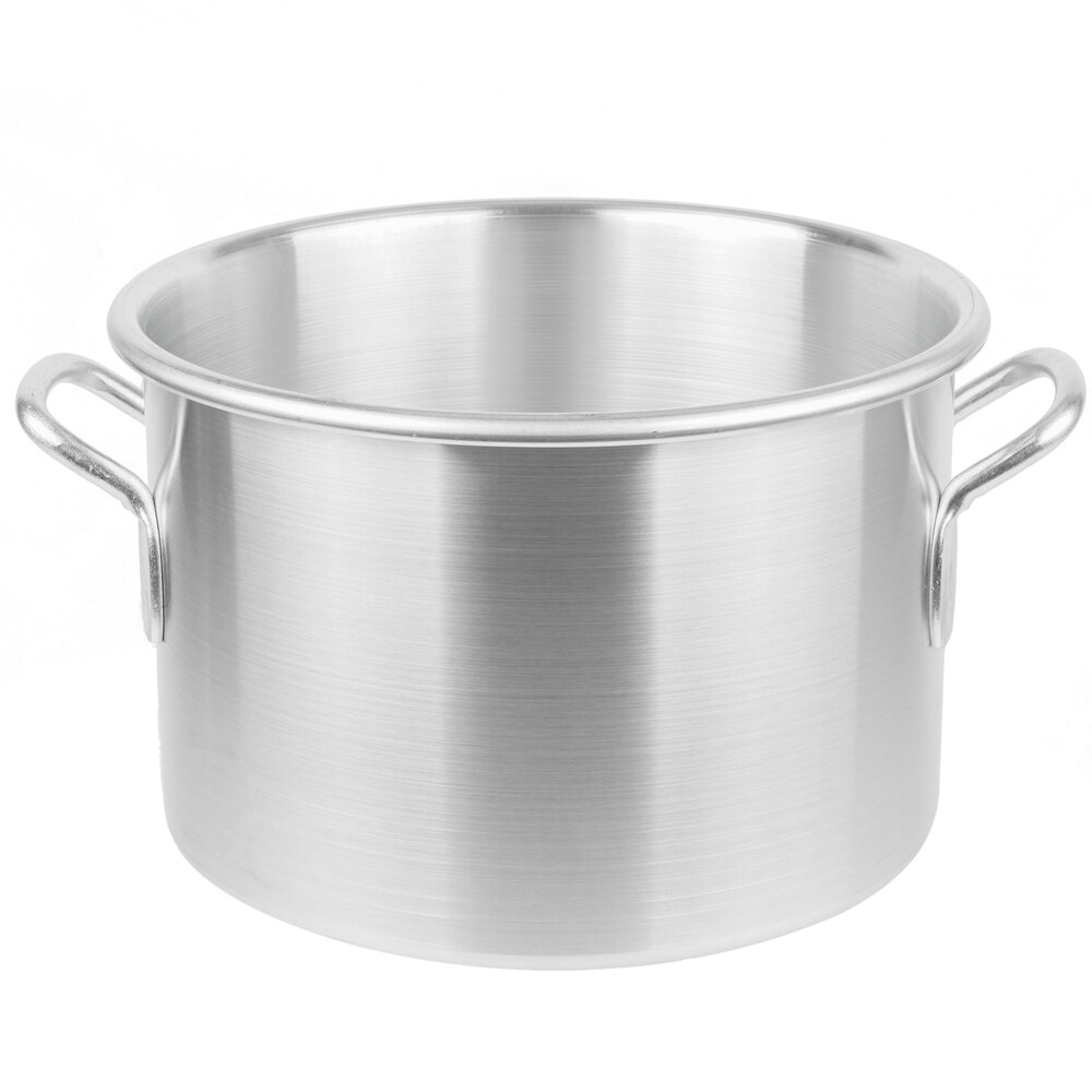 Vollrath 4333 Wear-Ever 20 Qt. Rolled Edge Aluminum Sauce Pot