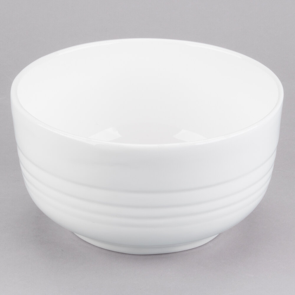 Tablecraft CW3170W 3.5 Qt. White Cast Aluminum Fruit Bowl