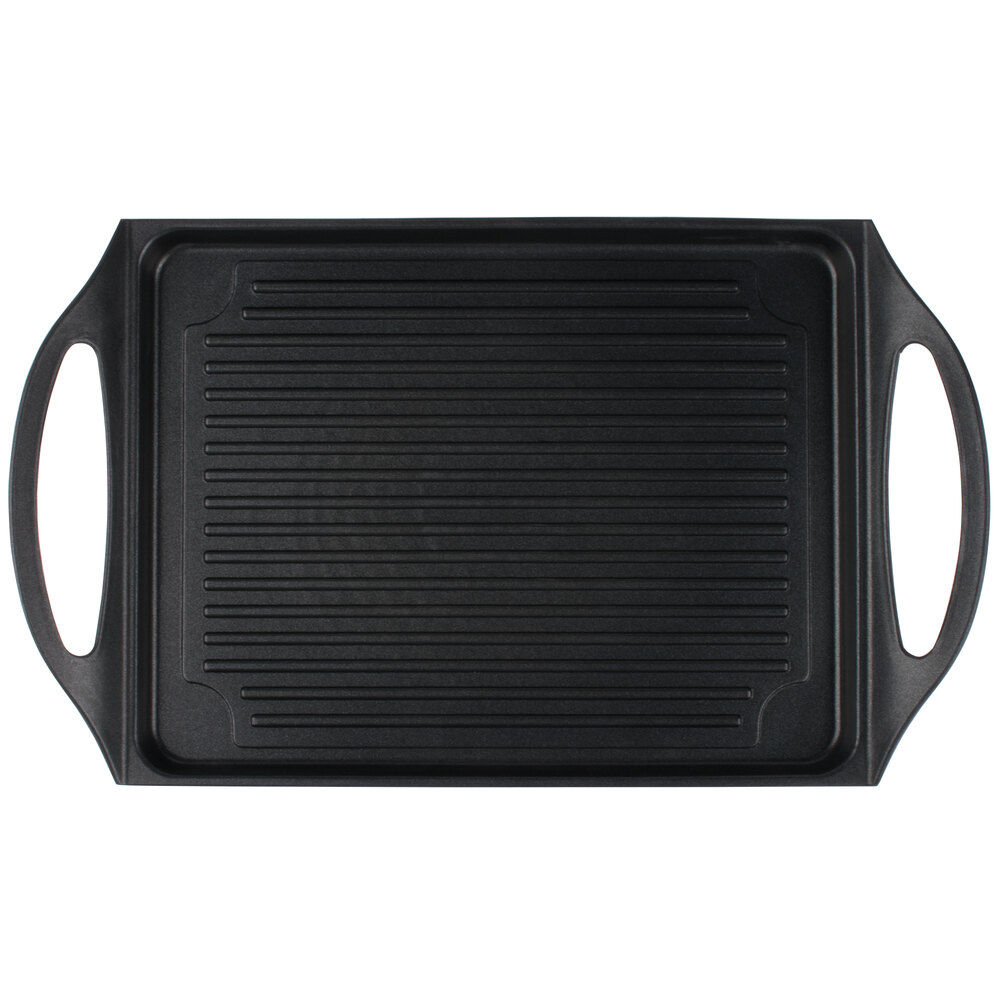 Tablecraft CWDC1070 CaterWare 17 13/16" x 10 3/4" Rectangular Die-Cast Induction Ready Grill Pan