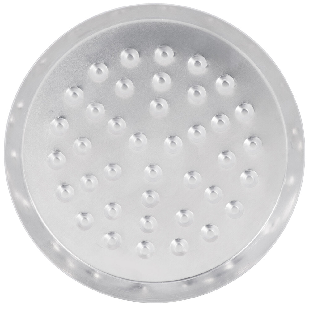 American Metalcraft NCAR10 10" Heavy Weight Aluminum Cutter Pizza Pan with Nibs