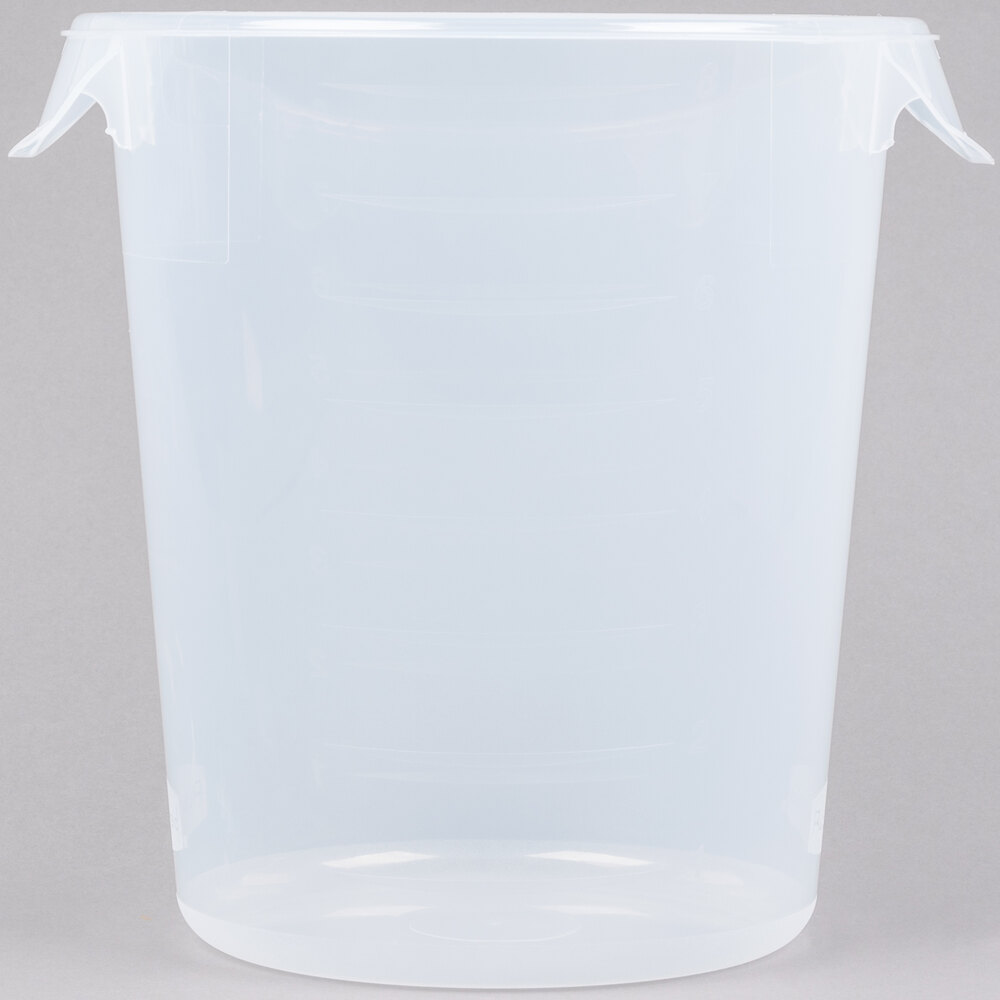 Rubbermaid® 8 Qt. Translucent Round Polypropylene Food Storage Container