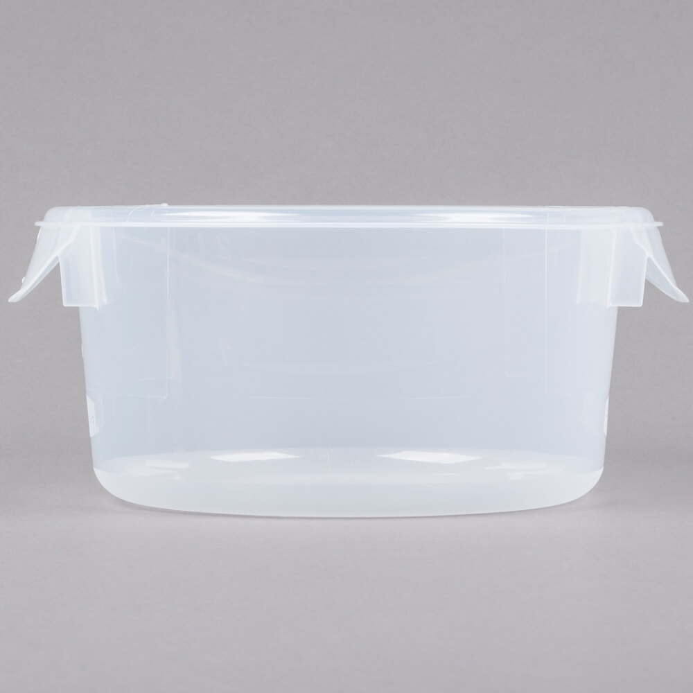Rubbermaid® 2 Qt. Translucent Round Polypropylene Food Storage Container
