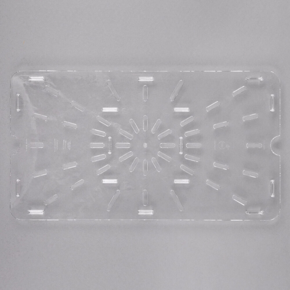 Carlisle 1021507 StorPlus Full Size Clear Polycarbonate Drain Tray