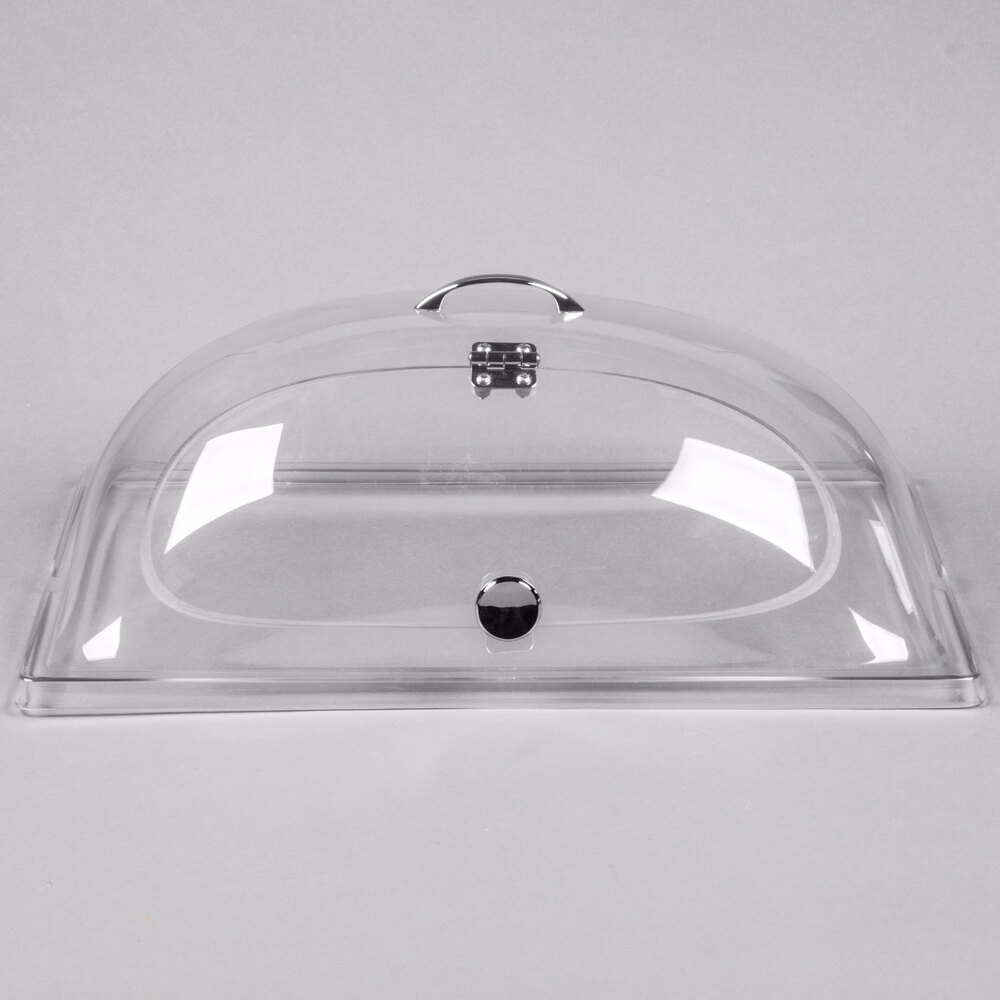 Cal-Mil HU891 Classic Dome Cover with Hinged Door and Clear Handle - 21" x 13 1/4" x 7 1/2"