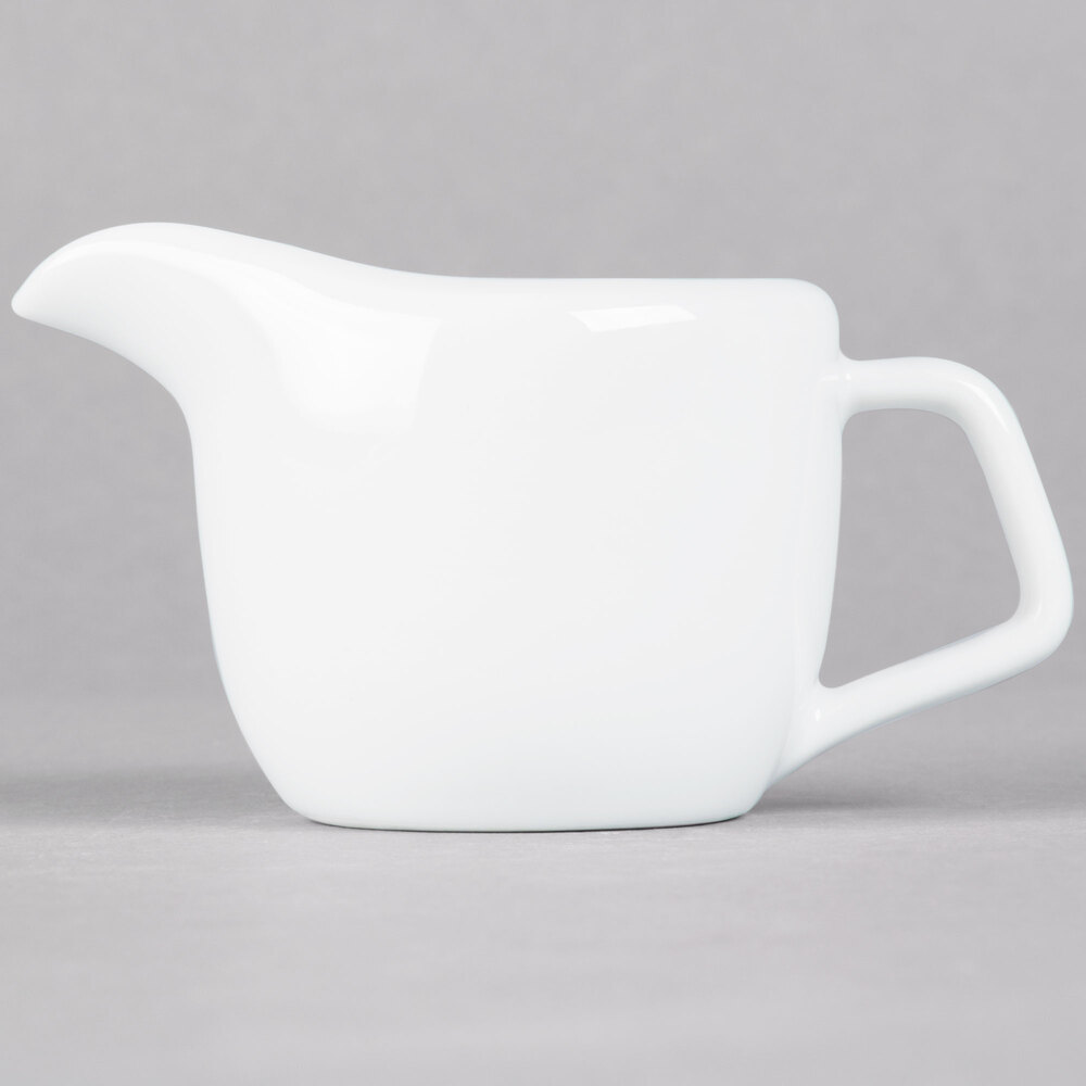 Tuxton GZP-100 TuxTrendz 3 oz. Bright White China Creamer - 12/Case