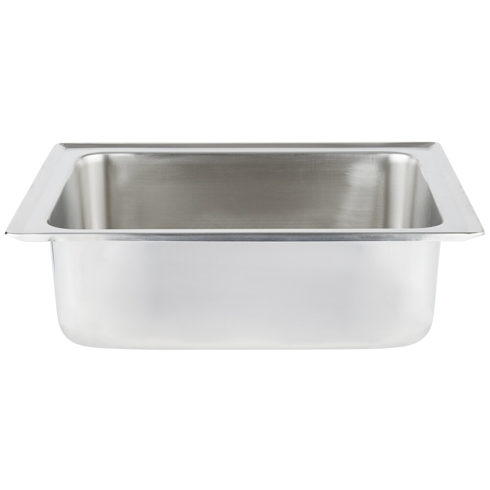 Vollrath 46441 Replacement Stainless Steel Water Pan for 4.2 Qt. Half Size Panacea and Maximillian Steel Chafers