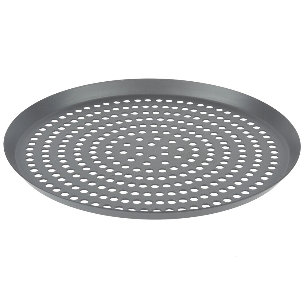 American Metalcraft CAR14SPHC 14" Super Perforated Hard Coat Anodized Aluminum Cutter Pizza Pan