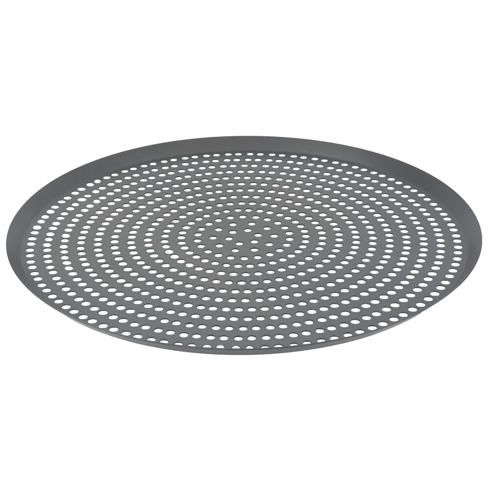 American Metalcraft CAR21SPHC 21" Super Perforated Hard Coat Anodized Aluminum Cutter Pizza Pan