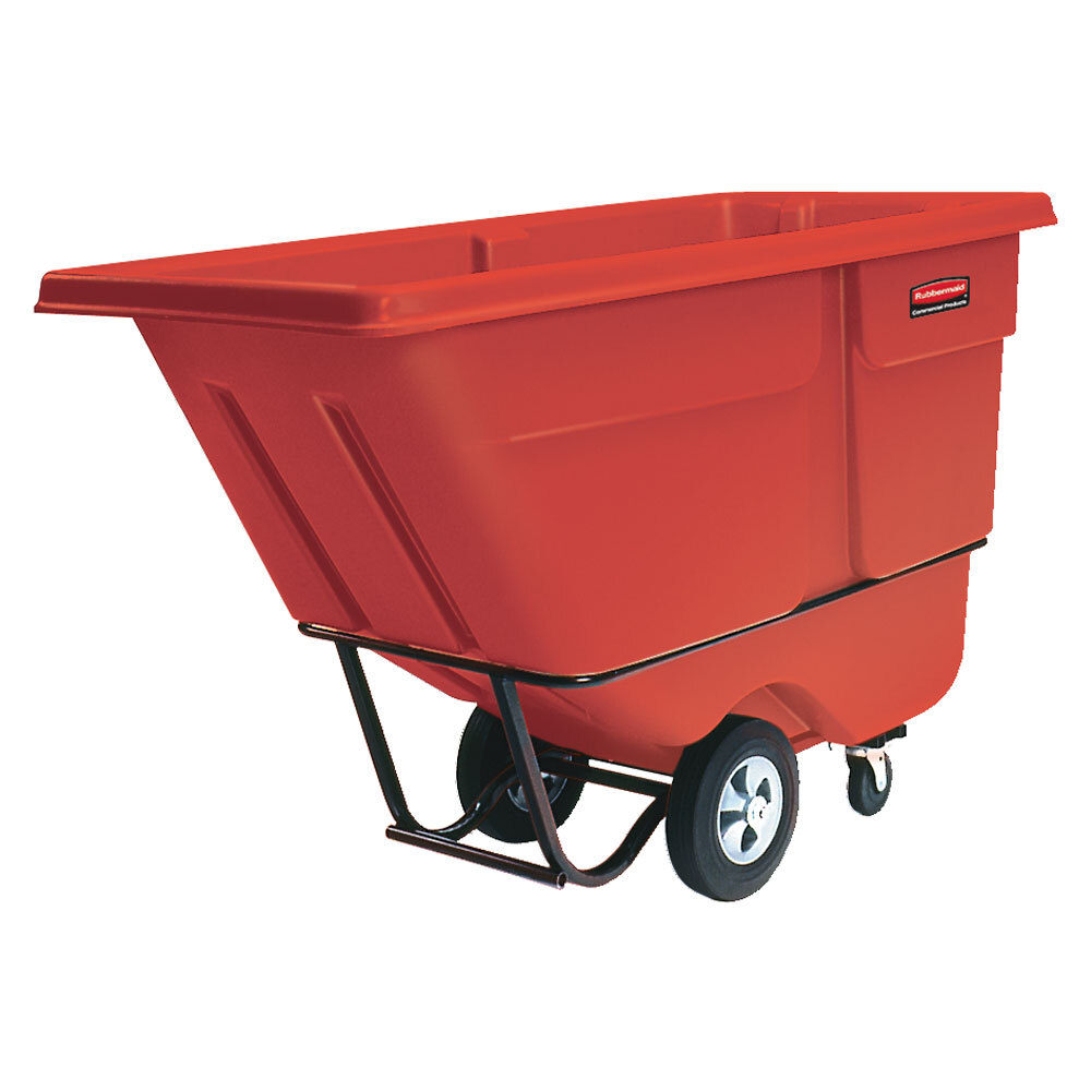 Rubbermaid® FG131500RED Red 1.0 Cubic Yard Tilt Truck / Trash Cart (1250 lb.)
