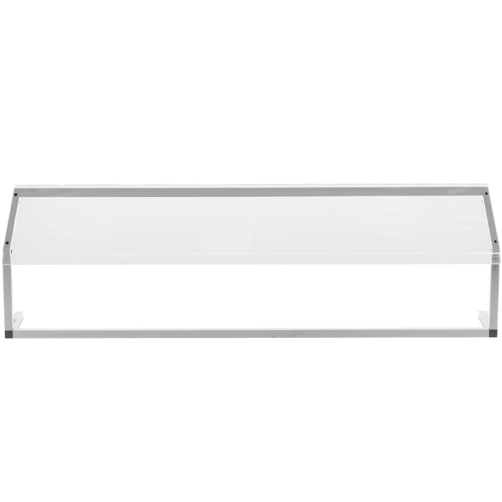 Carlisle 927207 73 1/4" x 12 1/2" Aluminum Adjustable Single Sneeze Guard for Five Star Buffet Bars