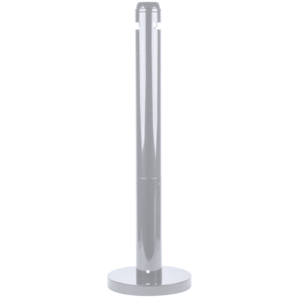 Rubbermaid® FGR1SM Silver Metallic Round Aluminum Cigarette Receptacle
