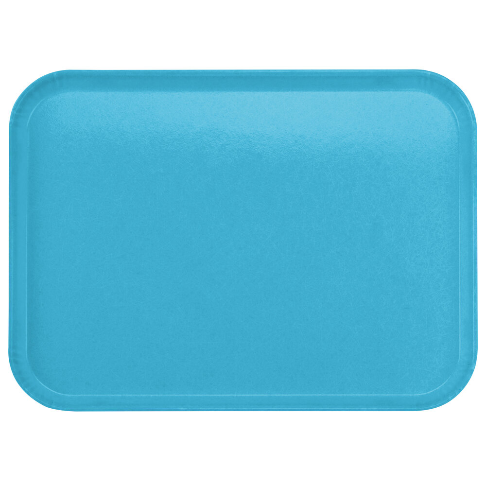 Carlisle 2216FGQ011 16" x 22" Glasteel Turquoise Fiberglass Tray - 6/Case