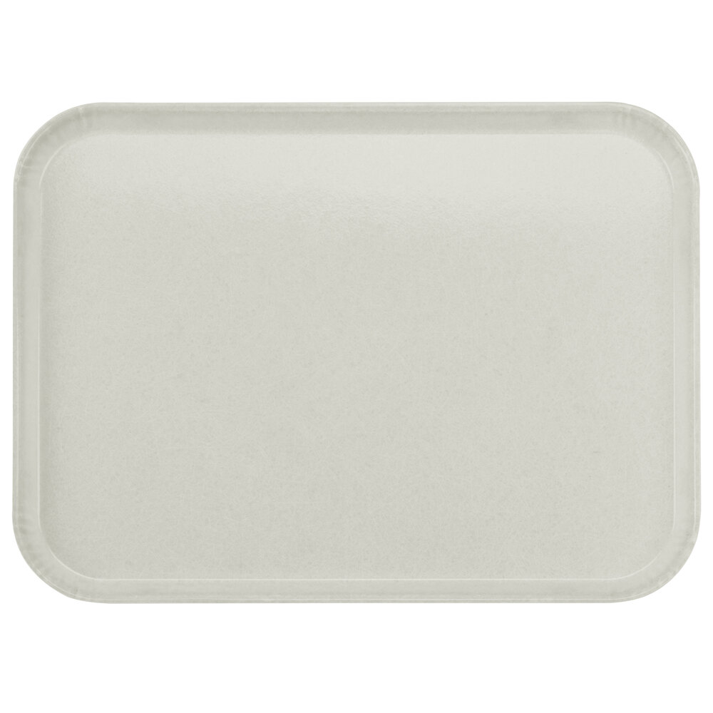 Carlisle 1814FG001 14" x 18" Glasteel Bone White Fiberglass Tray - 12/Case