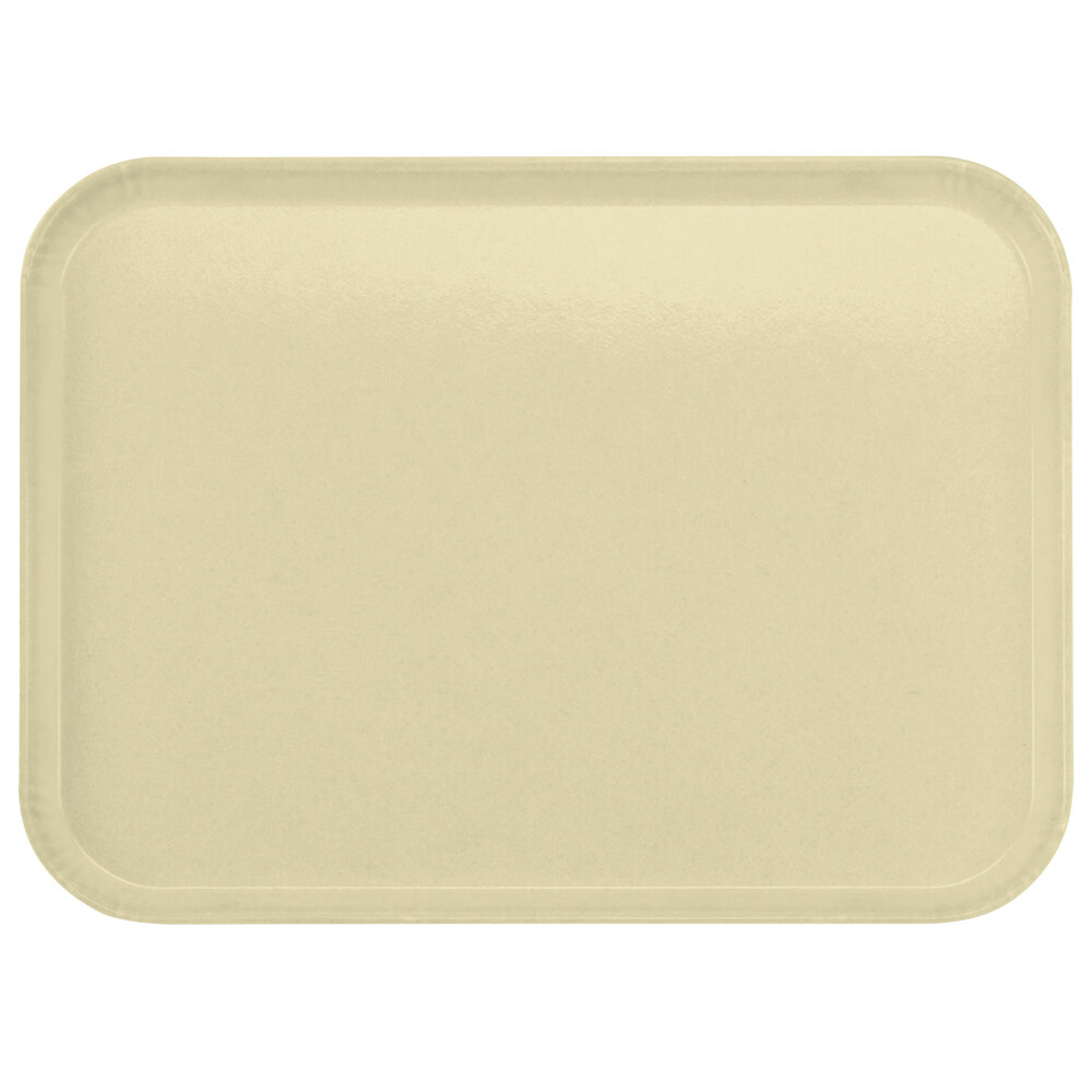 Carlisle 1814FG003 14" x 18" Glasteel Natural Fiberglass Tray - 12/Case
