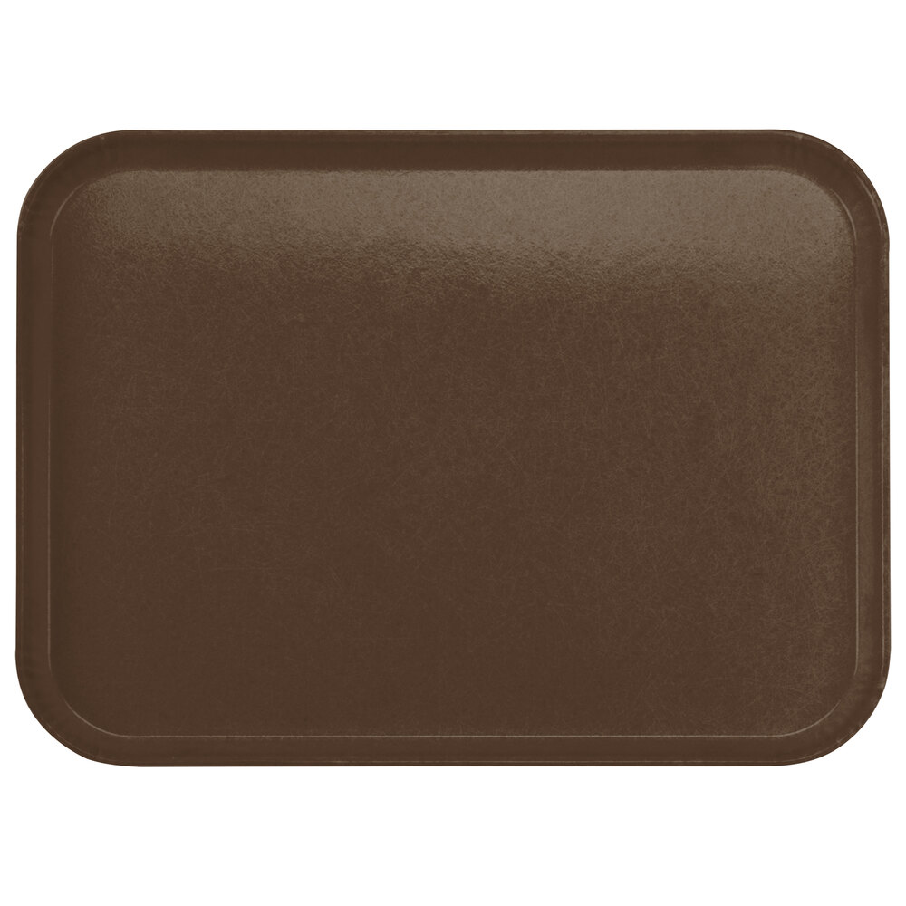 Carlisle 1814FG127 14" x 18" Glasteel Chocolate Fiberglass Tray - 12/Case