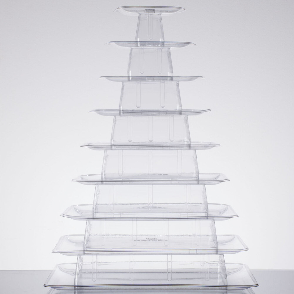 Matfer Bourgeat 681590 9-Tier Clear Macaron Pyramid Display Stand